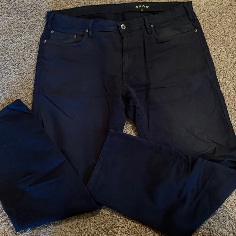 Mens Orvis navy chinos - size 40x34